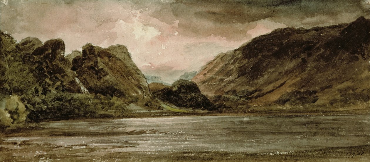 Derwentwater, Cumberland, omkring 1806 av John Constable