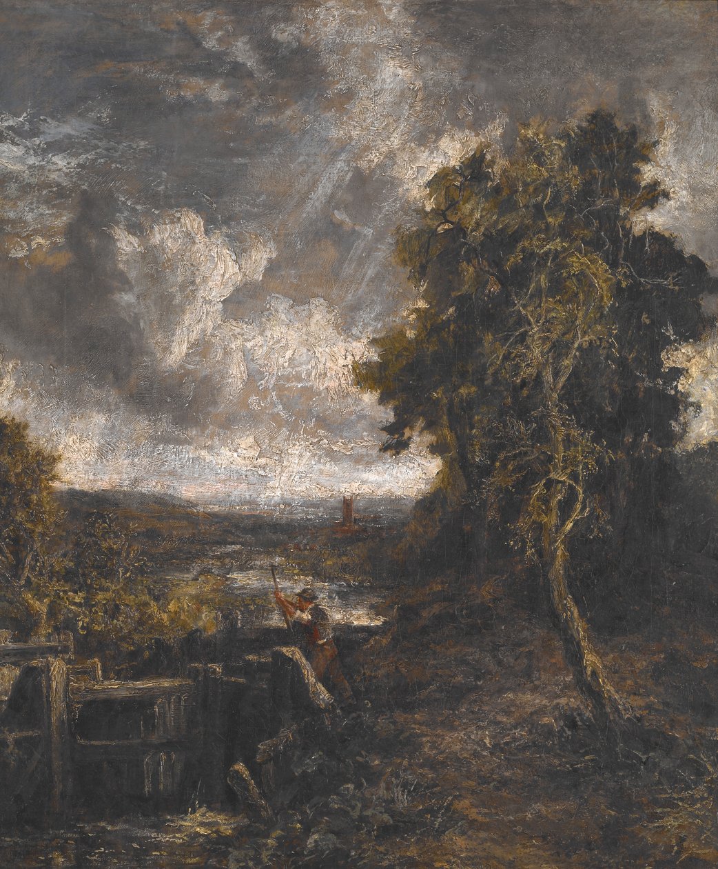 East Bergholt - Lock on Stour av John Constable