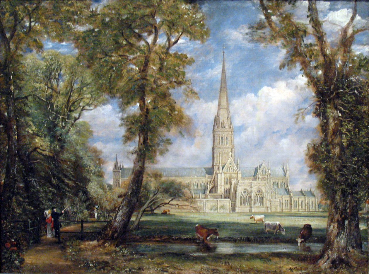 Salisbury-katedralen från Bishops Grounds av John Constable