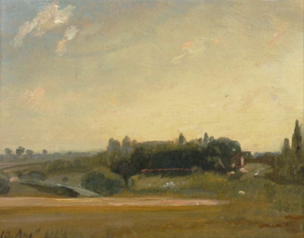 View Towards the Rectory, East Bergholt av John Constable