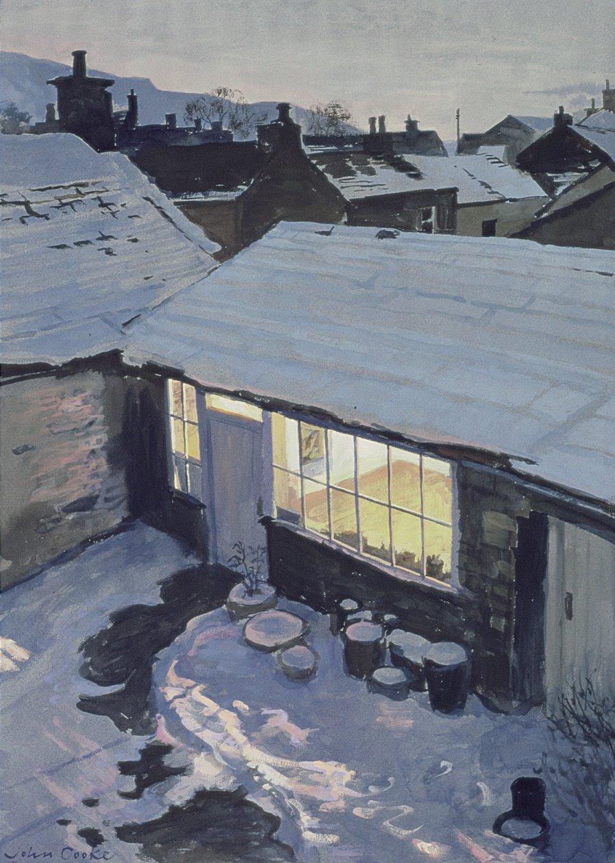 Vinterkväll - Min studio av John Cooke