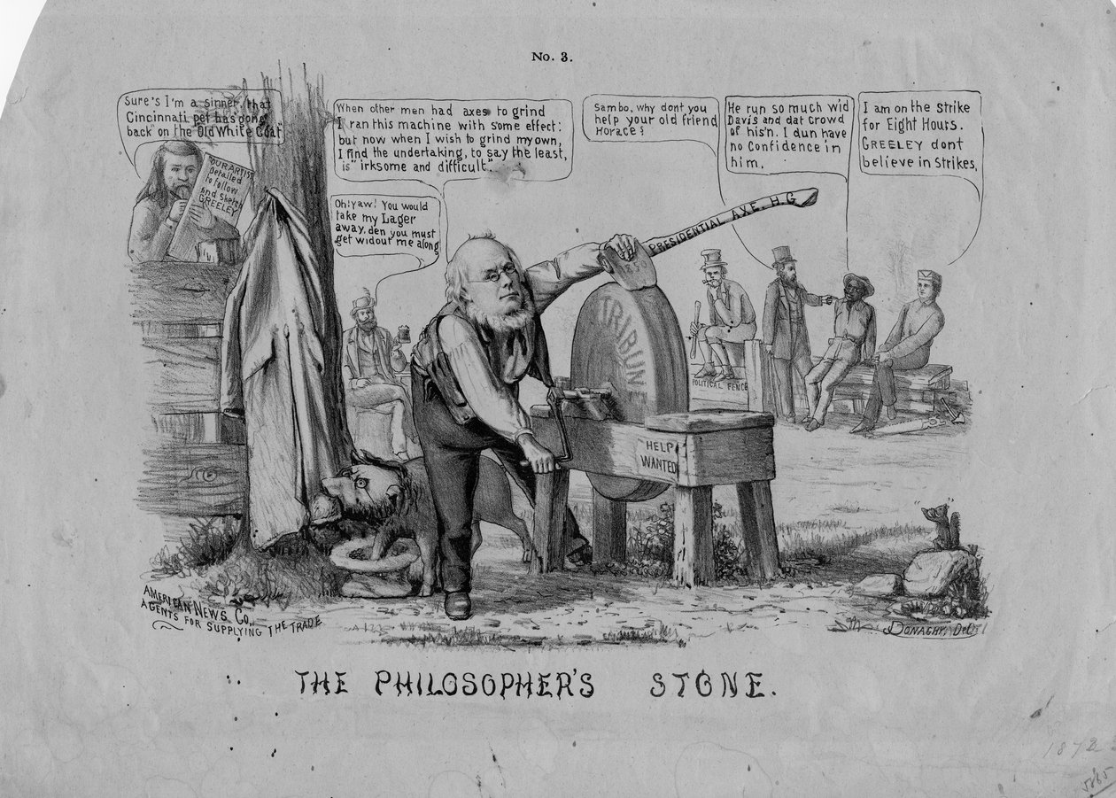 The philosophers stone, publicerad av American News Co., New York, c.1872 av John Donaghy