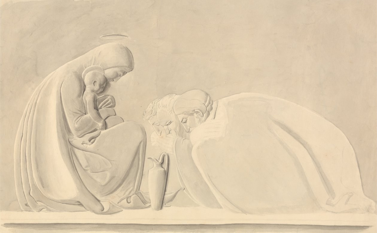 The Adoration of the Magi, a Design for Bas Relief av John Flaxman