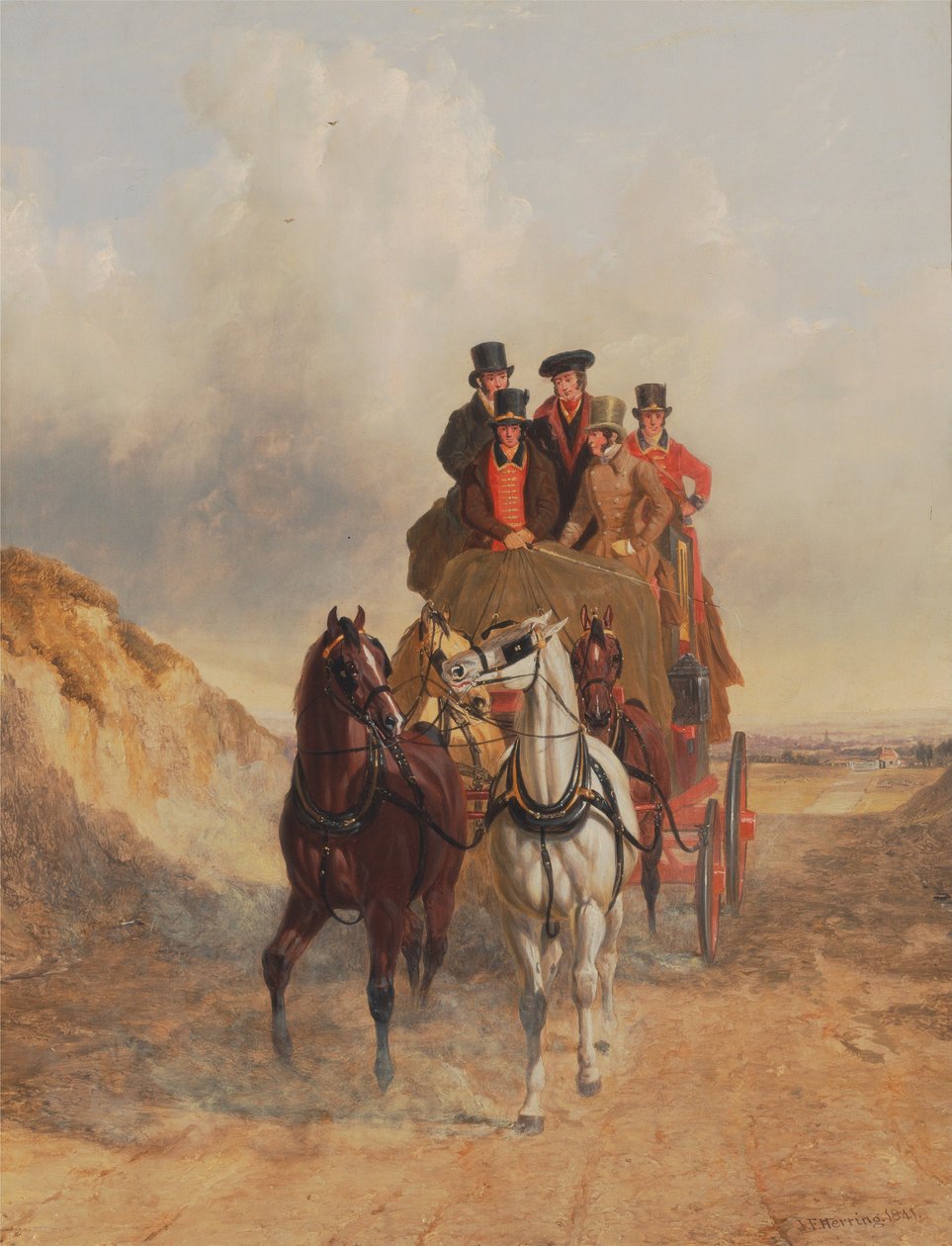 The Royal Mail Coach on the Road  av John Frederick Herring Senior