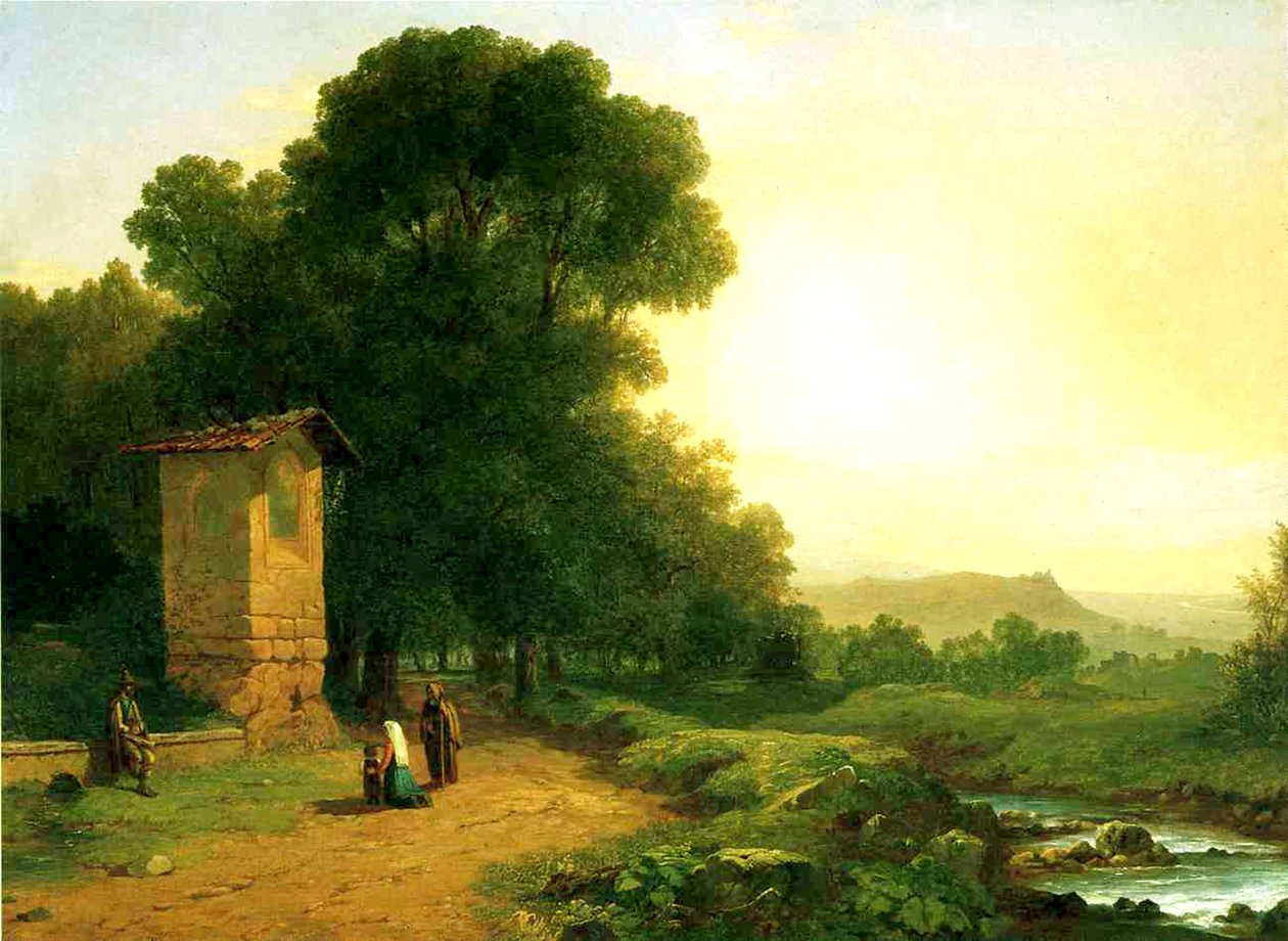 En helgedom i Italien, 1847 av John Frederick Kensett