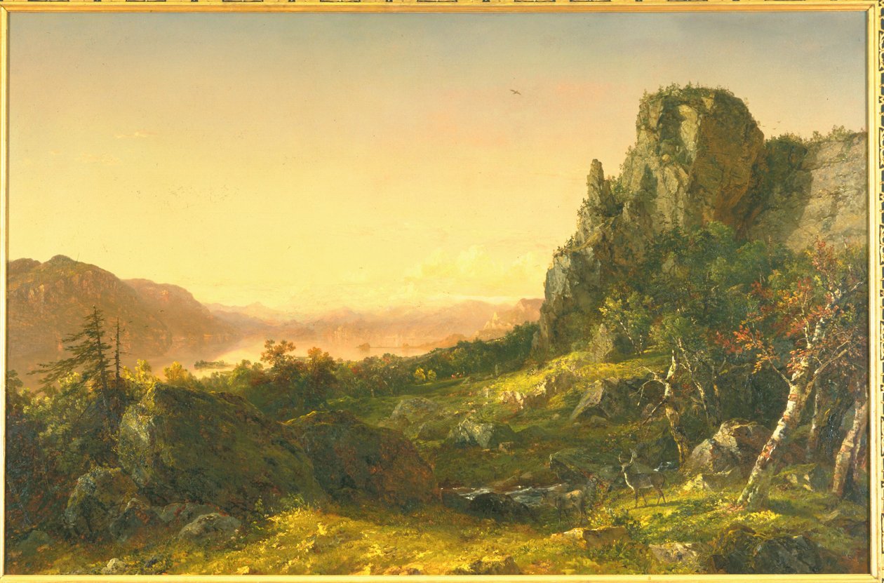 Stenigt landskap, 1853 av John Frederick Kensett