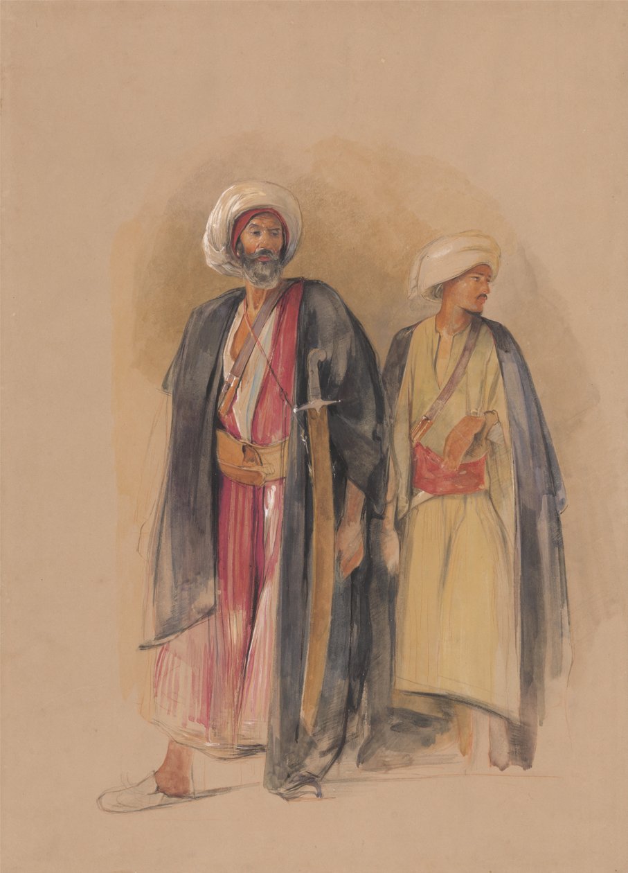 Sheik Hussein of Gebel Tor and His Son av John Frederick Lewis
