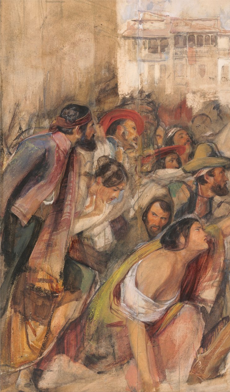 Study for the Proclamation of Don Carlos av John Frederick Lewis