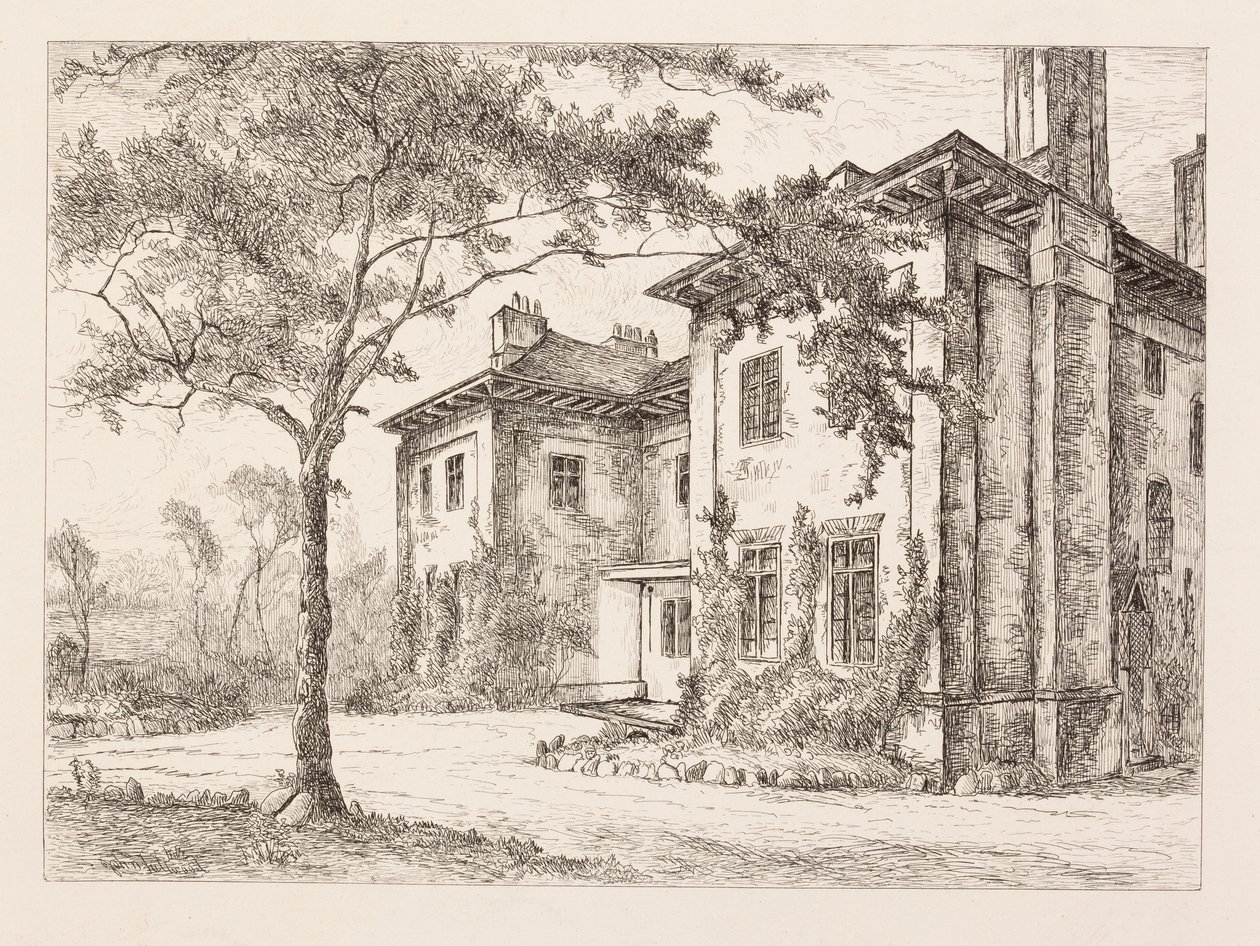 Det gamla dekanatet, från "Remnants of Old Wolverhampton, Vol. 1", publicerat 1880. av John Fullwood