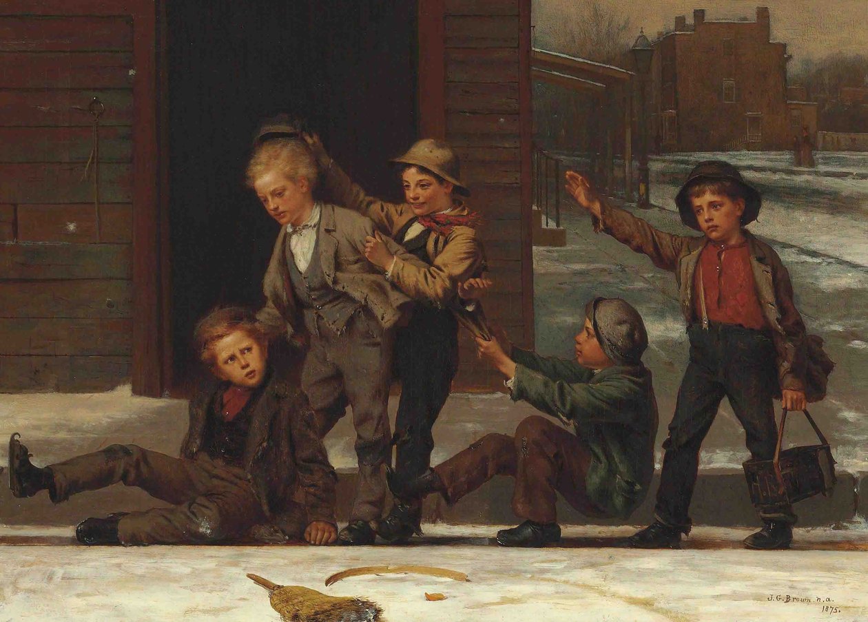 Winter Sports in the Gutter av John George Brown