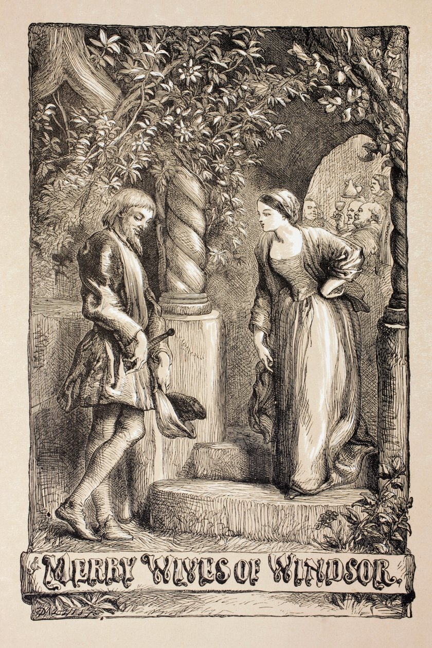 Illustration för The Merry Wives of Windsor, från 