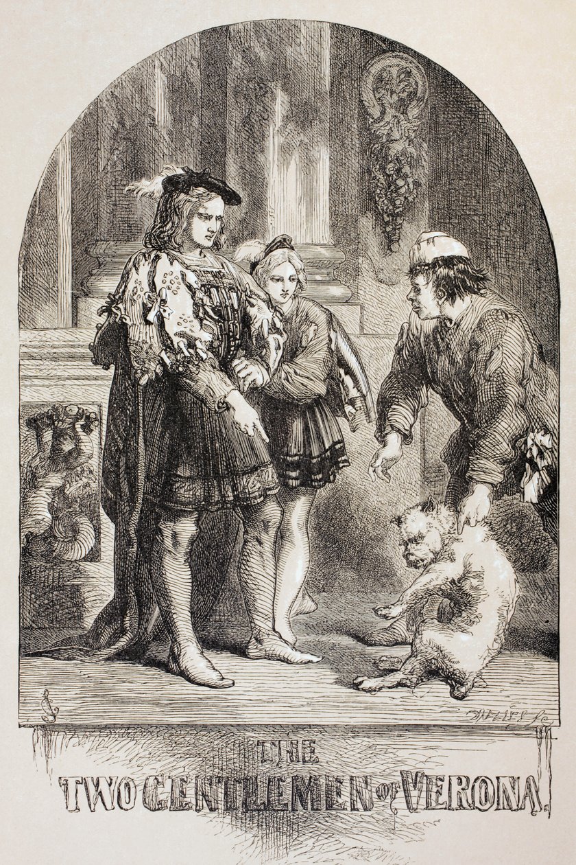 Illustration til The Two Gentlemen of Verona, fra 