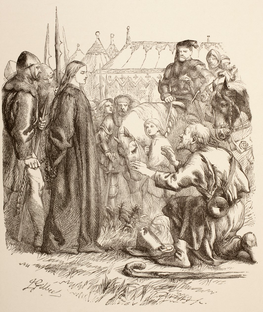 Joan la Pucelle på bål, 1890 av John Gilbert