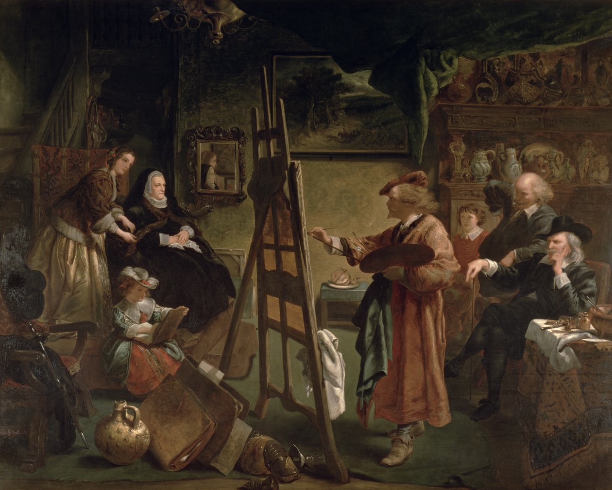 Rembrandt i sin studio av John Gilbert