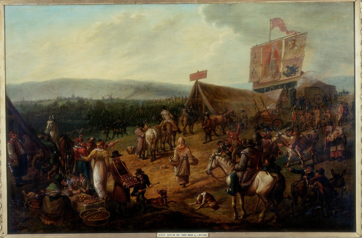 Mässa på Town Moor, Newcastle, c.1810 av John Glen Wilson