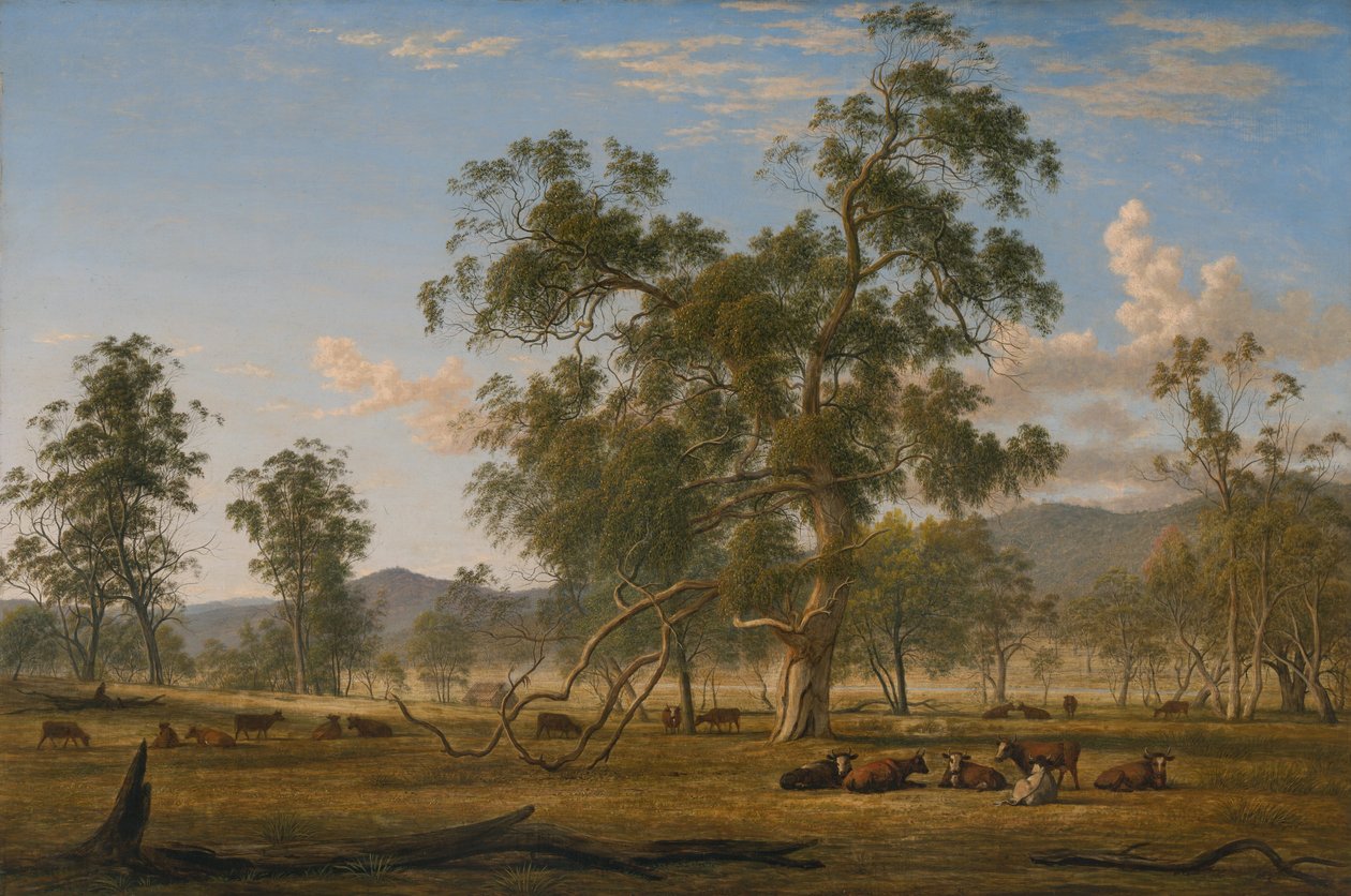 Patterdale landscape with cattle av John Glover