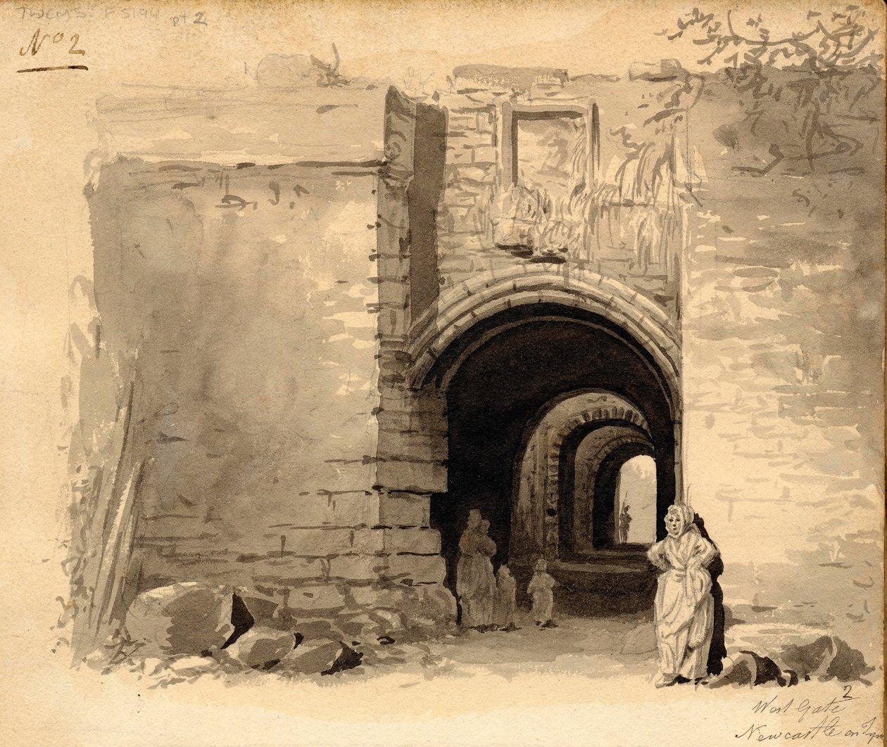 West Gate, Newcastle upon Tyne (bläck (tvätt) och penna på papper) av John Glover