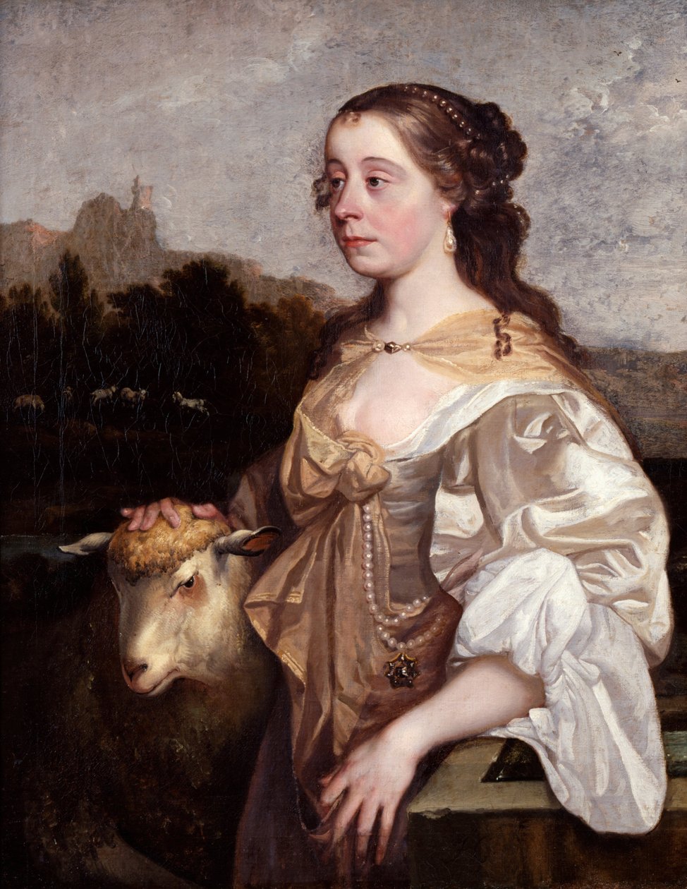 A Lady as a Shepherdess av John Greenhill