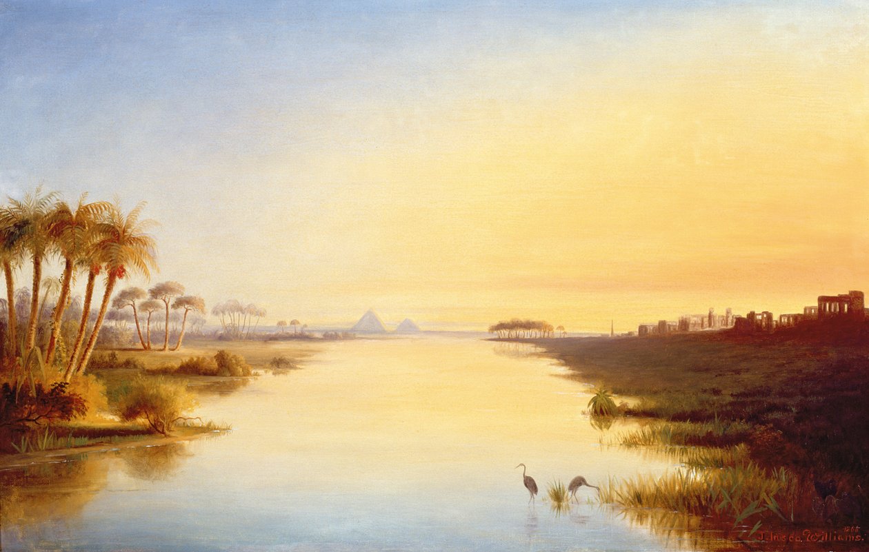 Egyptisk oas, 1866 av John Inesco Williams