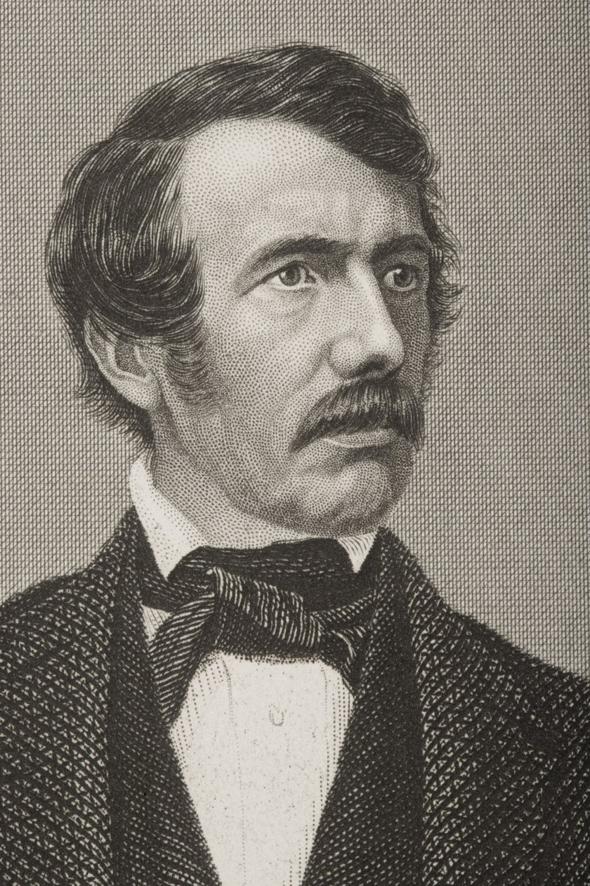 David Livingstone (1813-73) graverad av D.J. Pund från ett fotografi, från 
