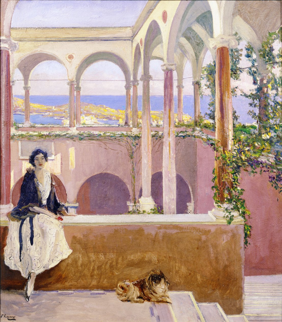 På Rivieran, 1920 av John Lavery