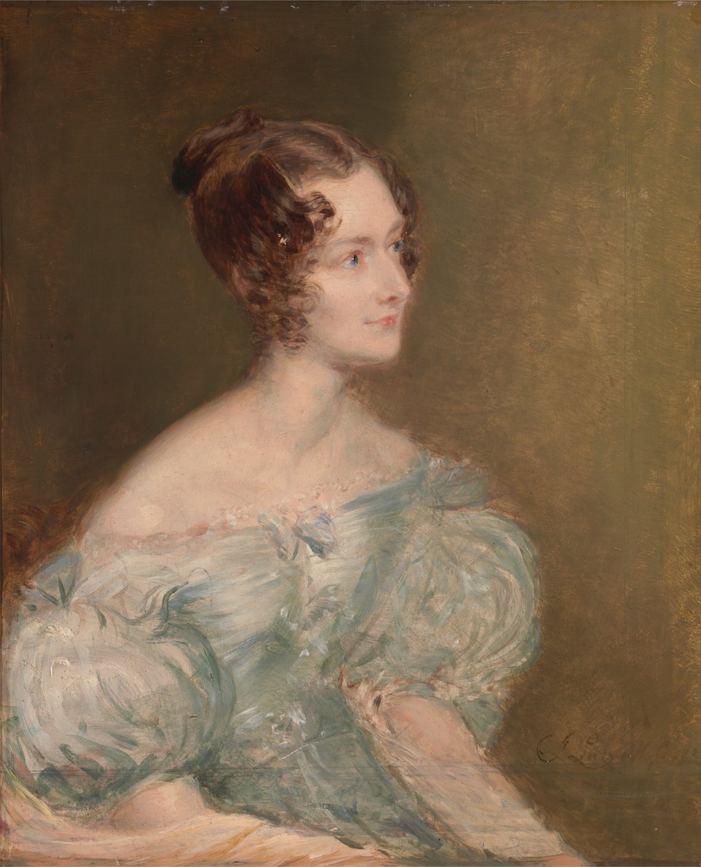 Portrait of a Woman, Probably Mrs. Price of Rugby av John Linnell