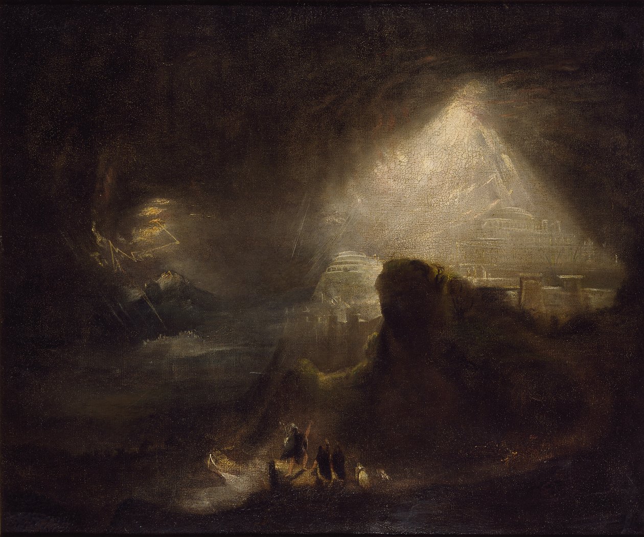 Josua beordrar solen att stå stilla, 1800-talet av John Martin
