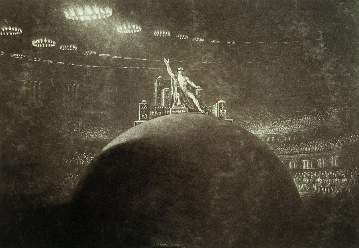Satan som ordförande vid det infernaliska rådet, 1824 av John Martin