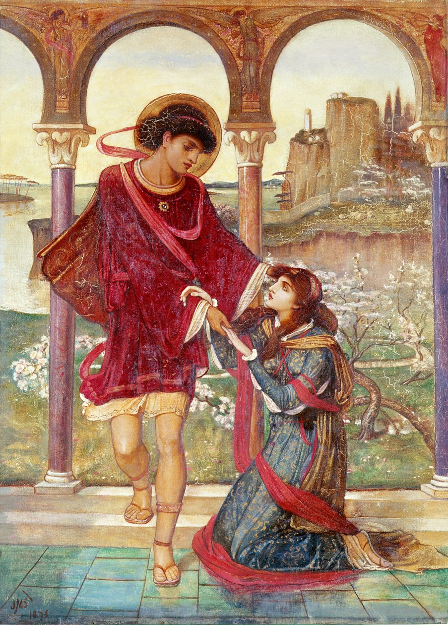 Tristan och Iseult, 1876 av John Melhuish Strudwick