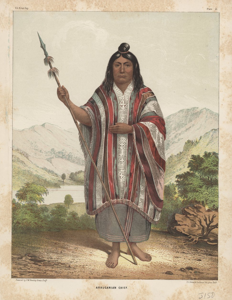 Araukanisk hövding, 1855 av John Mix Stanley