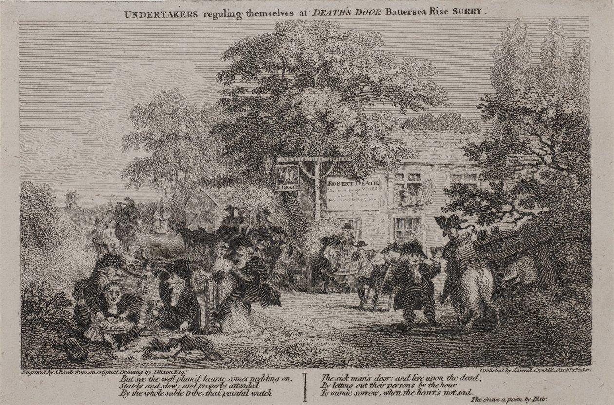 Begravningsentreprenörer hyllar sig själva vid Deaths Door, 1801 av John Nixon