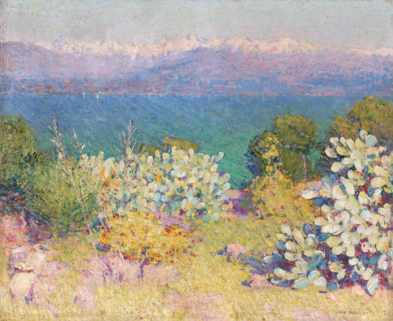 In the morning, Alpes Maritimes from Antibes  av John Peter Russell
