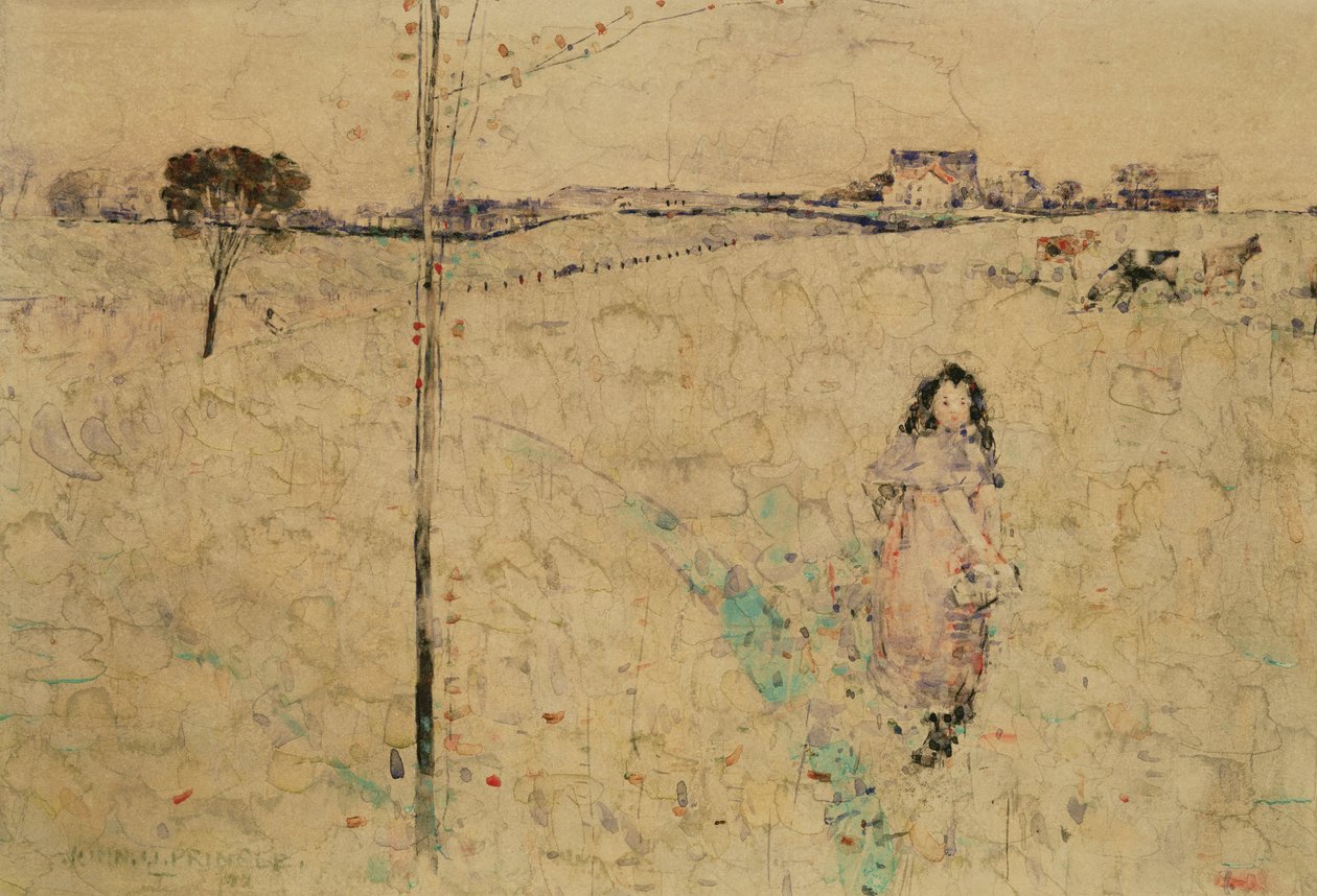 Flicka på en äng, 1892 av John Quinton Pringle