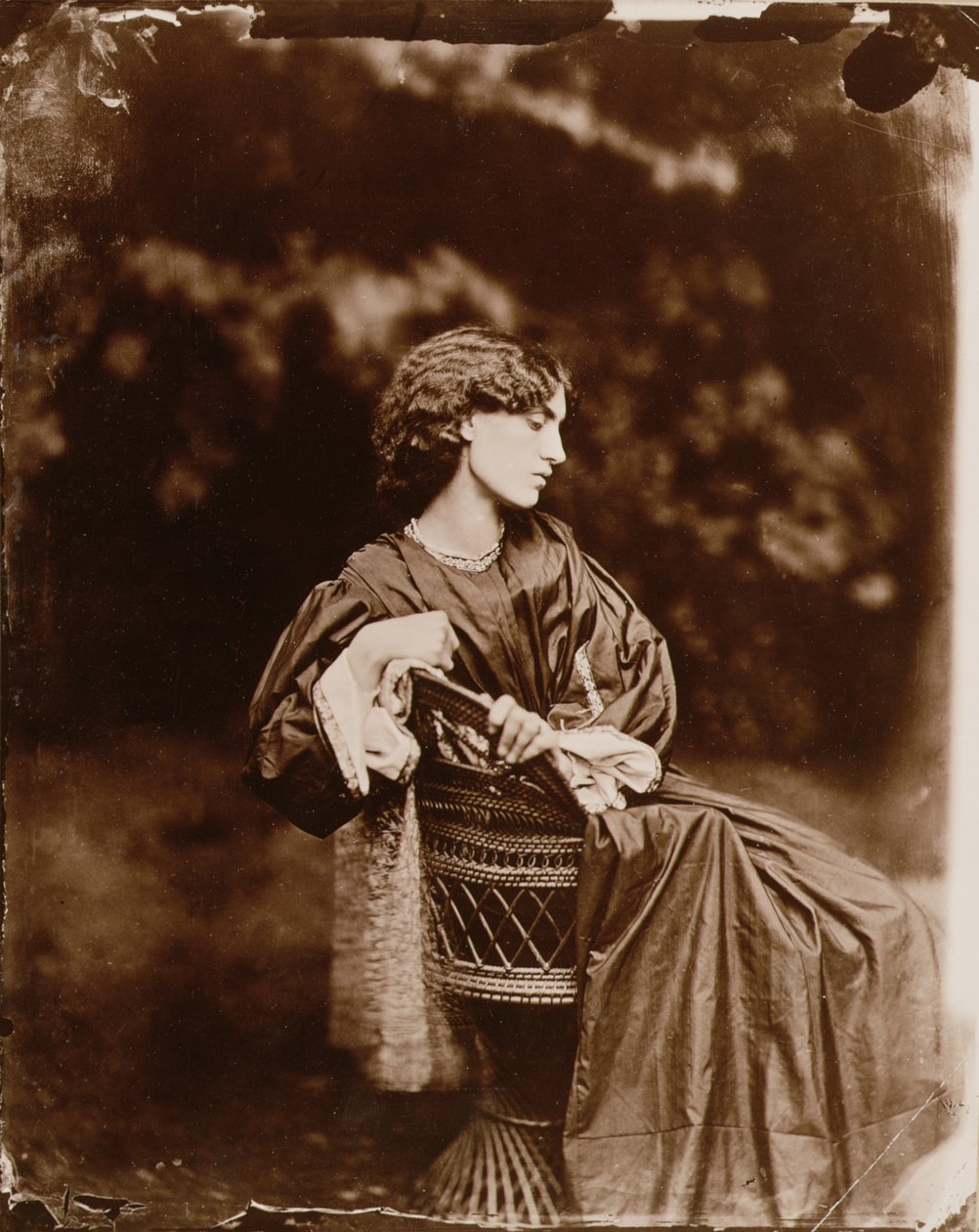 Porträtt av Jane Morris (1839-1914) 1865 (albumintryck) (se även 265091) av John R. Parsons