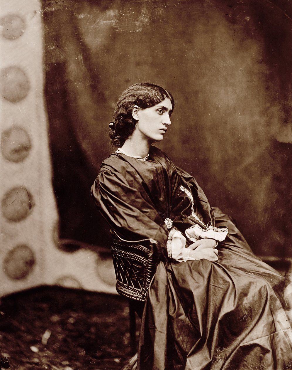 Porträtt av Jane Morris (1839-1914) 1865 (albumenprint) av John R. Parsons