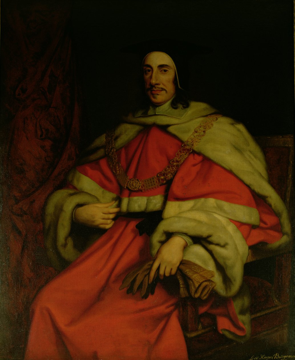 Sir Orlando Bridgeman (1608-74) 1st Baronet (olja) av John Riley