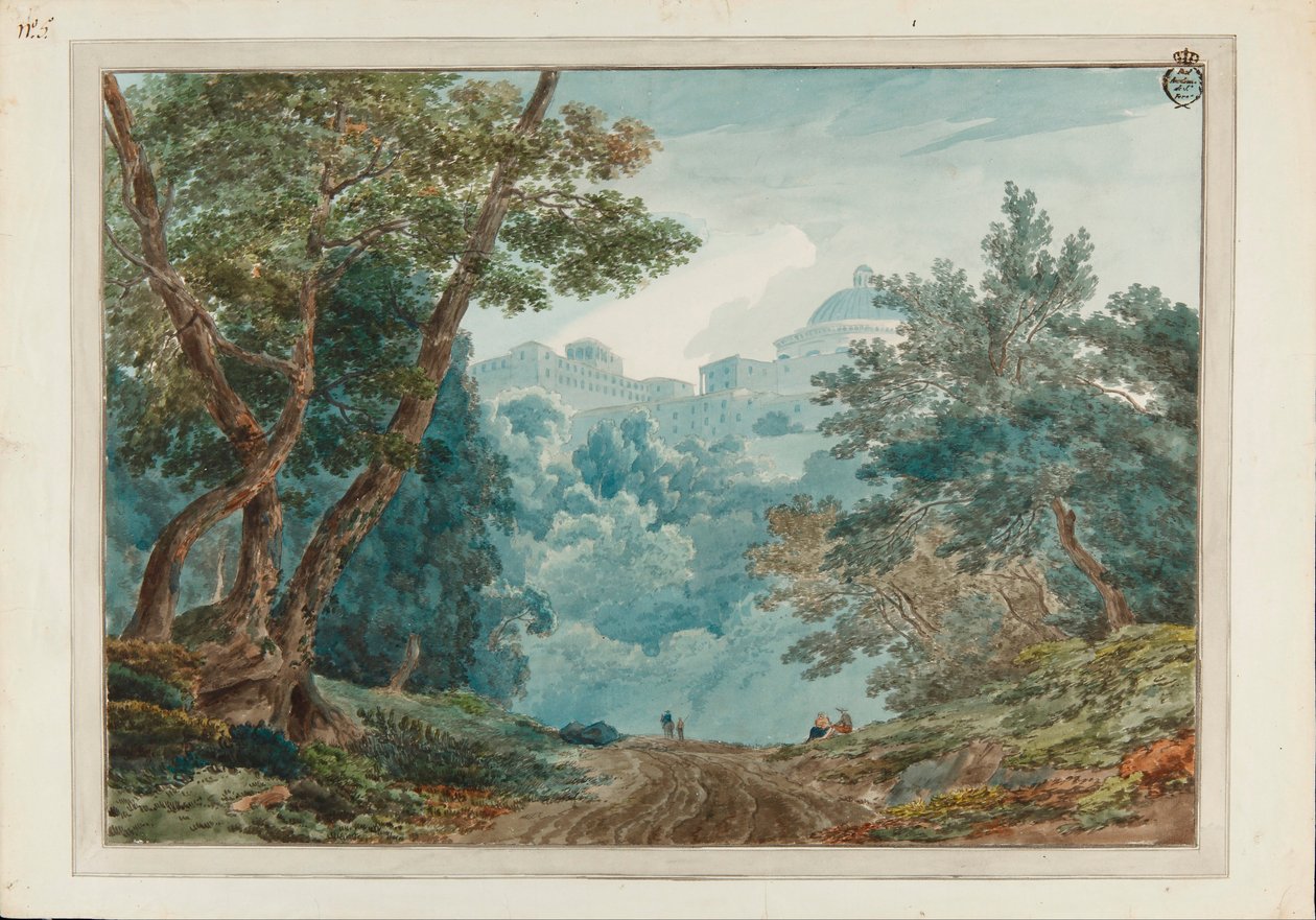 Ariccia. av John Robert Cozens