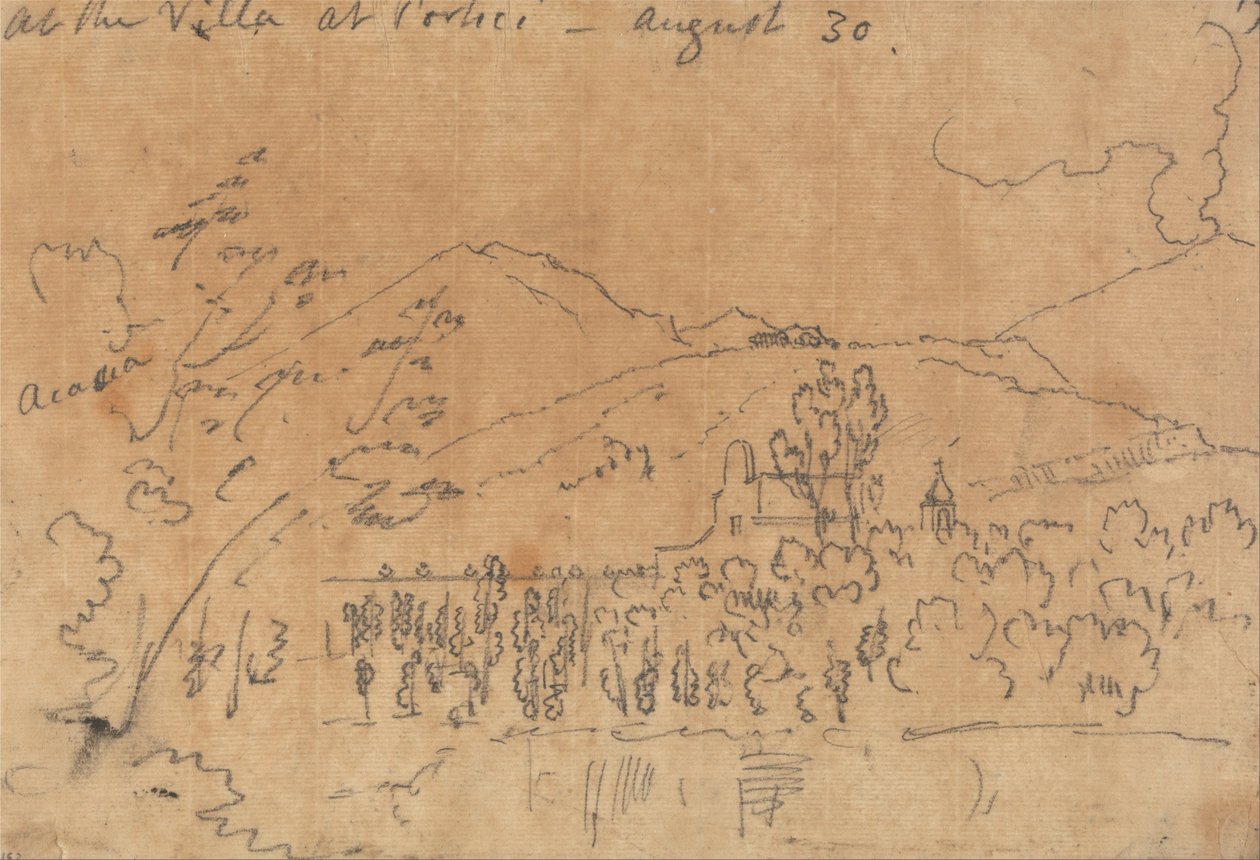 At the Villa at Portici, August 30 av John Robert Cozens