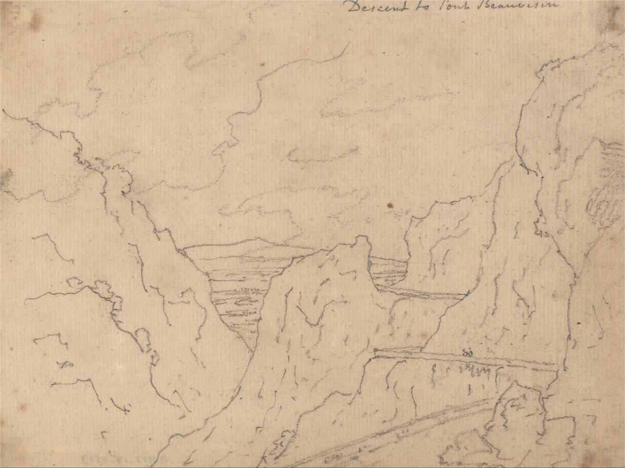 Nedgång till Pont de Beauvoisin av John Robert Cozens