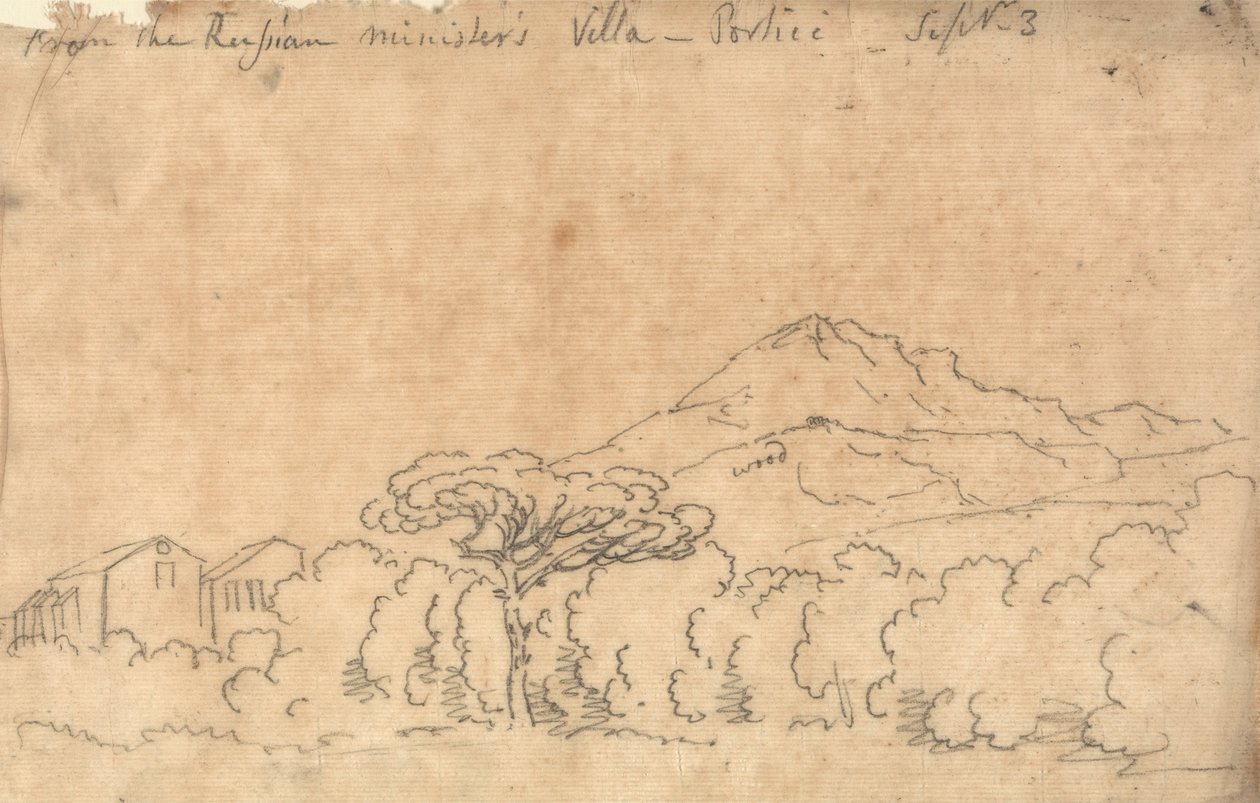 From the Palace at Portici, September 7 av John Robert Cozens