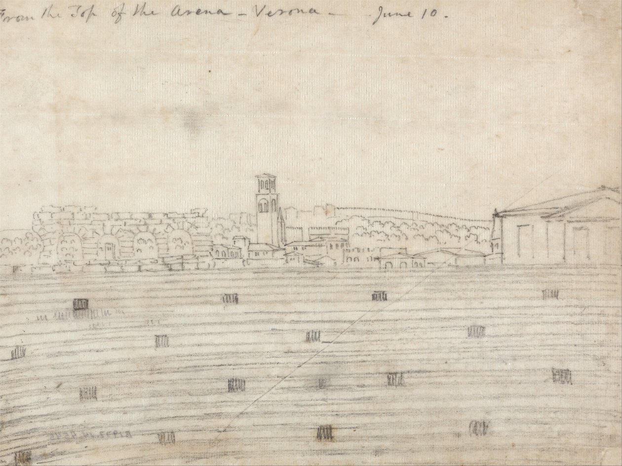 From the Top of the Arena, Verona av John Robert Cozens