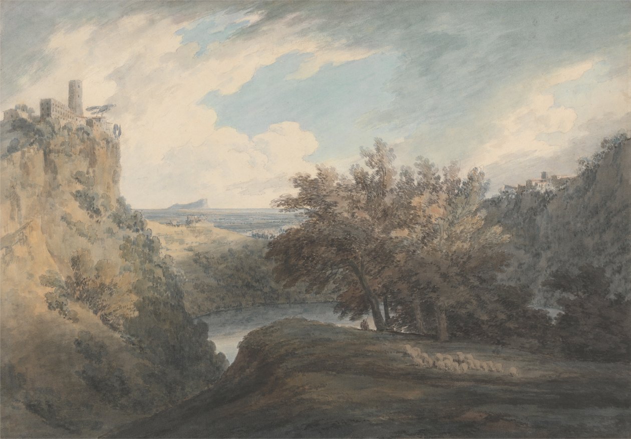 The Lake of Nemi av John Robert Cozens