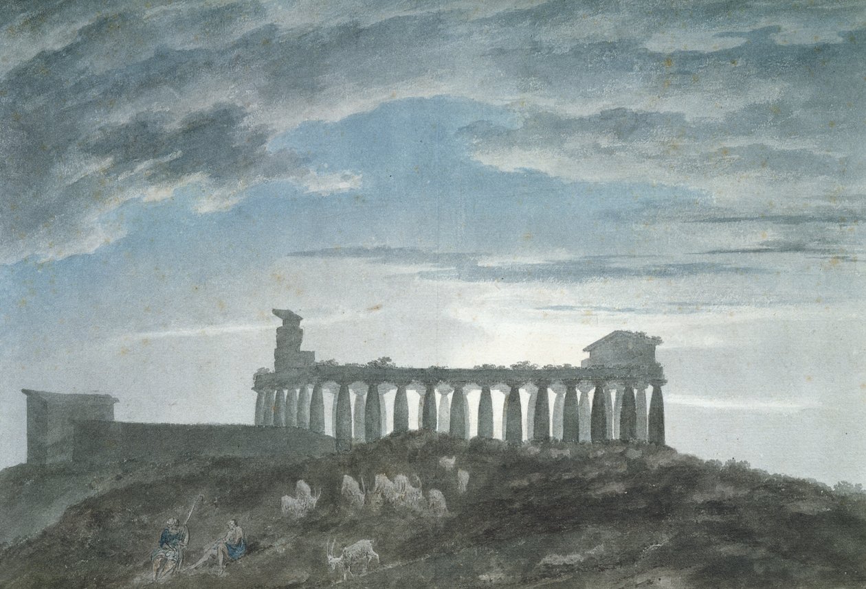 Det lilla templet i Paestum av John Robert Cozens