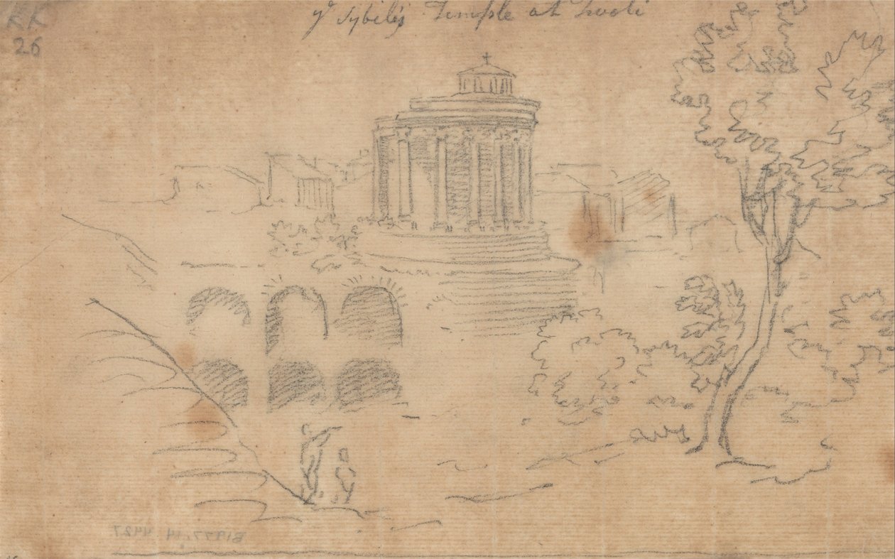 Ye Sybils Temple at Tivoli av John Robert Cozens
