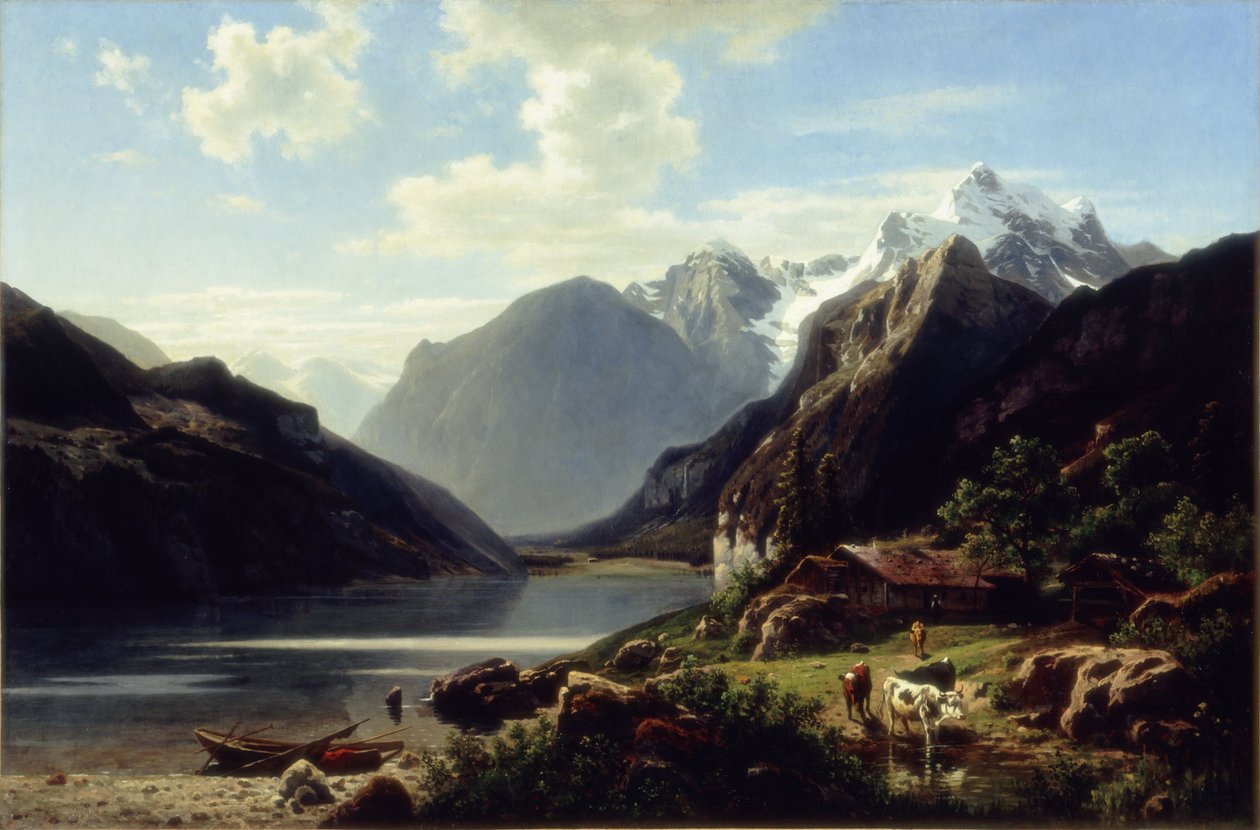 Kväll vid sjön av John Robinson Tait