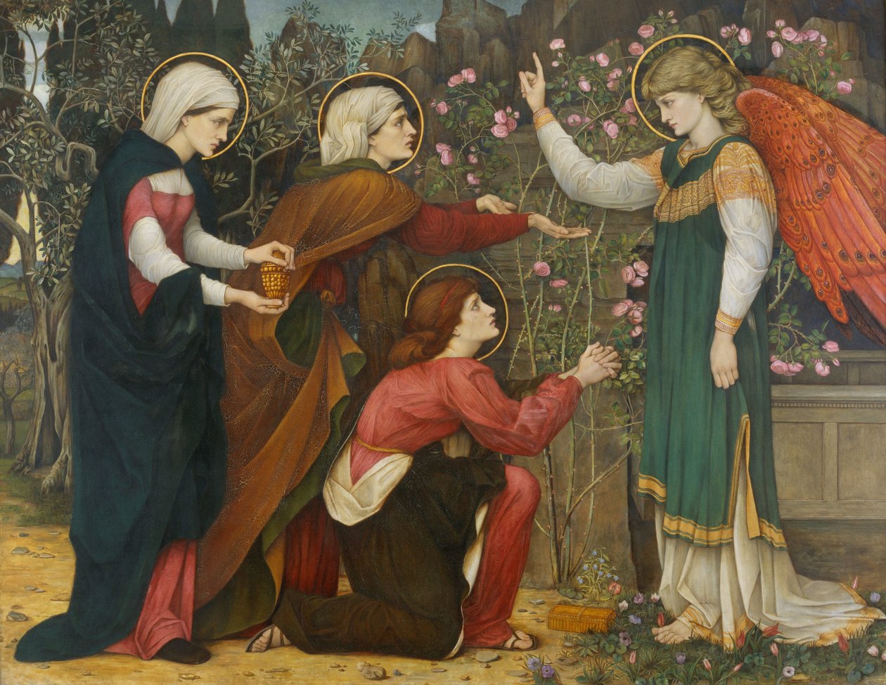 Varför söker ni de levande bland de döda St Luke 24 v5 av John Roddam Spencer Stanhope