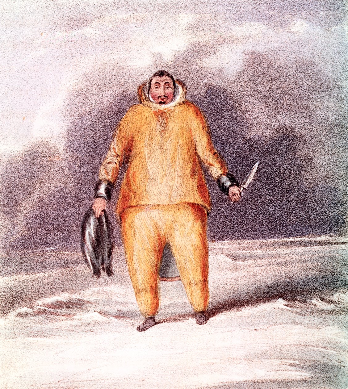Kunana, en eskimå, graverad av John Brandard (1812-63), tryckt av Graf och Sorel av John Ross