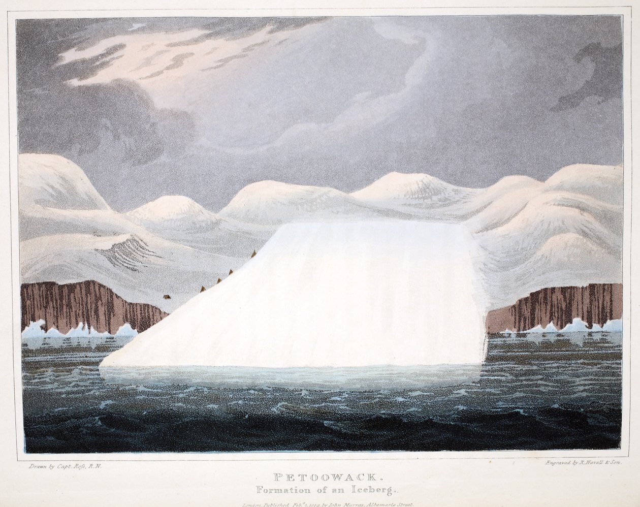 Petowacx, bildandet av ett isberg, illustration från 