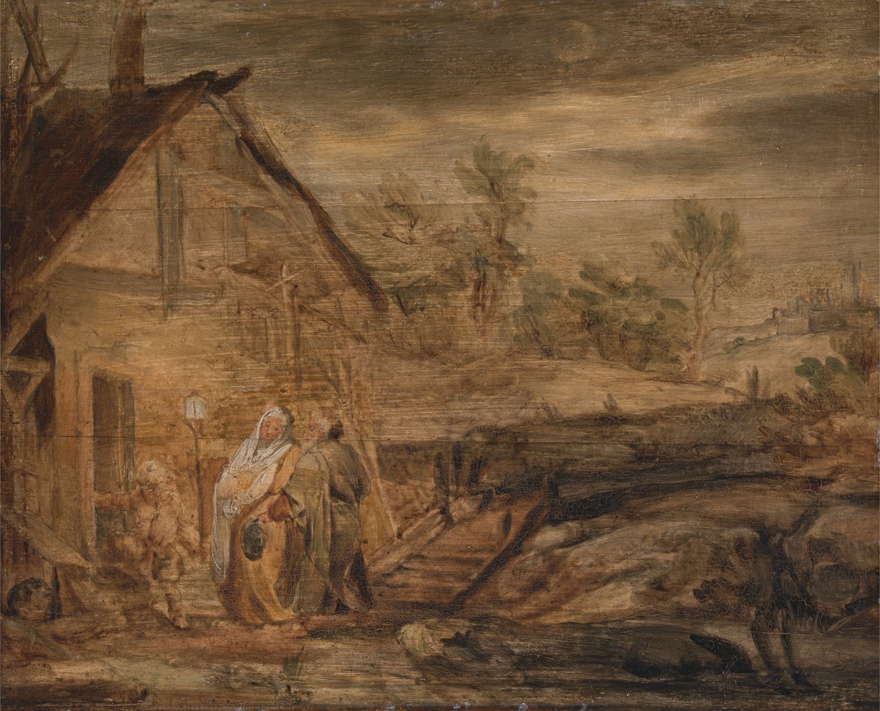 Mary och Joseph utanför värdshuset av John Runciman