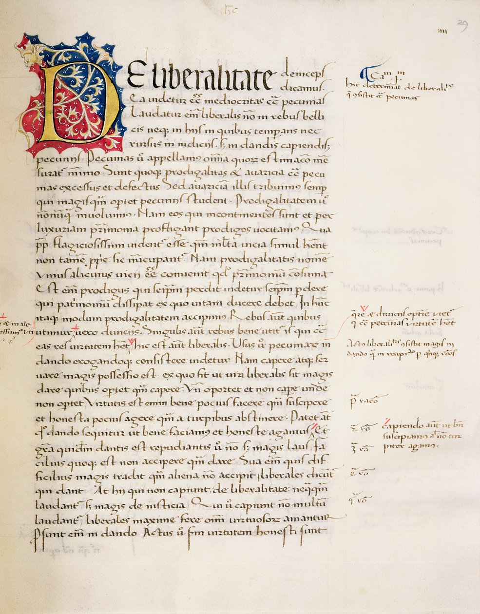 Ms.228, f.29r: Sida från Aristoteles 